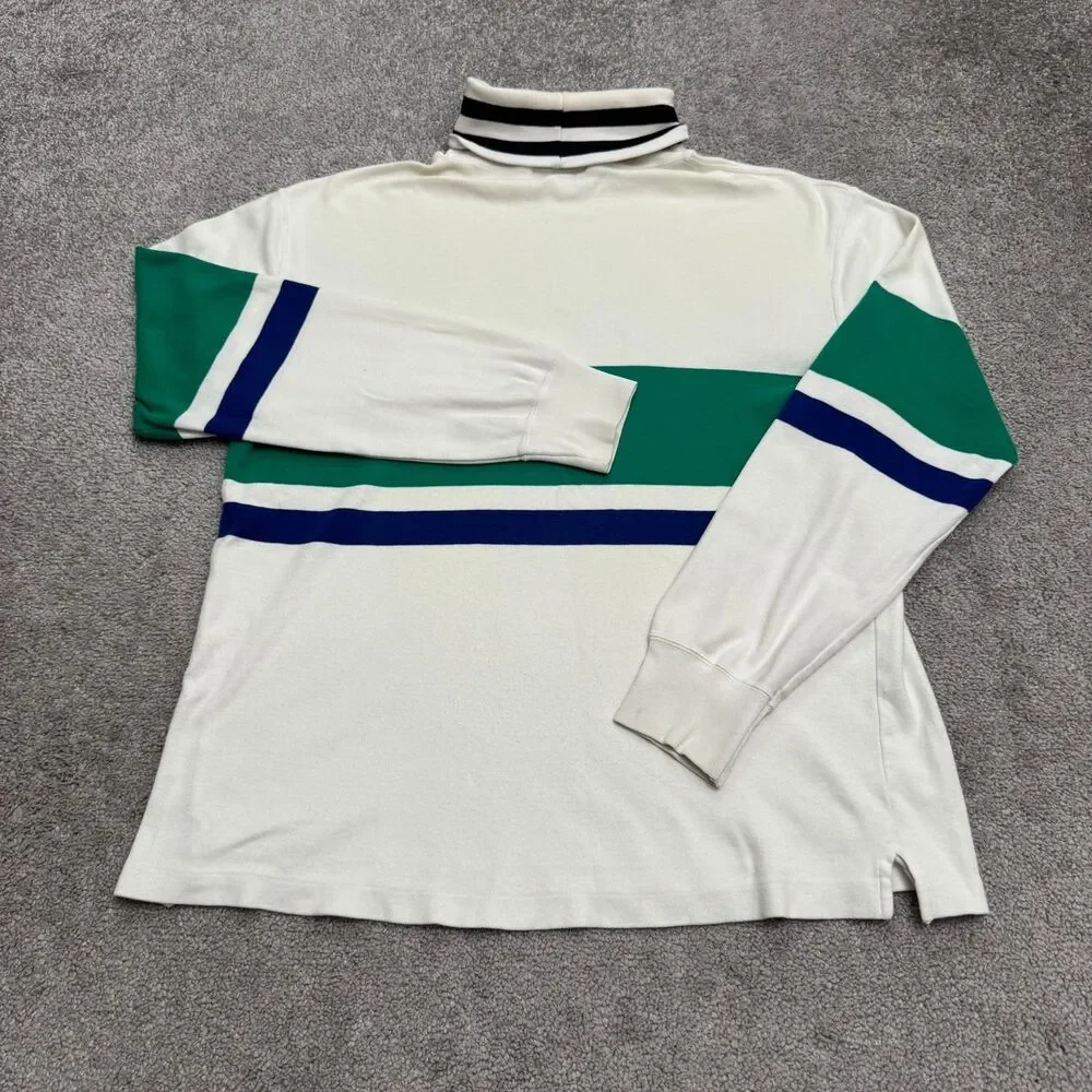 Vintage J.Crew Outfitters Striped Colorblock Turtleneck Long Sleeve Top Large
